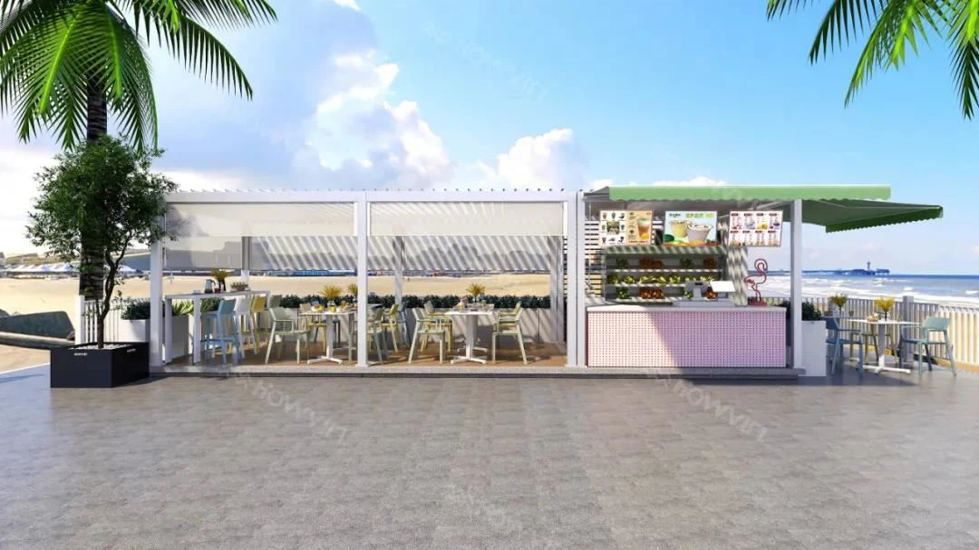 2.5 x 2.5 pergola with retractable roof