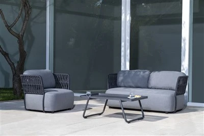 Aveline Luxury Håndlaget Rope Weave Outdoor Sofa