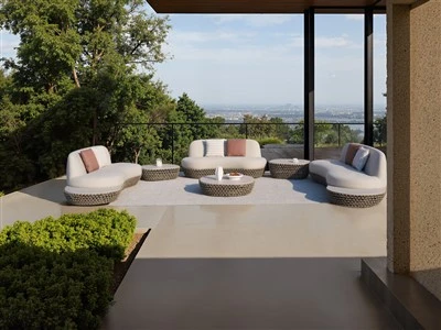 Zenith All-Weather Woven Rope Aluminium Patio Sofa